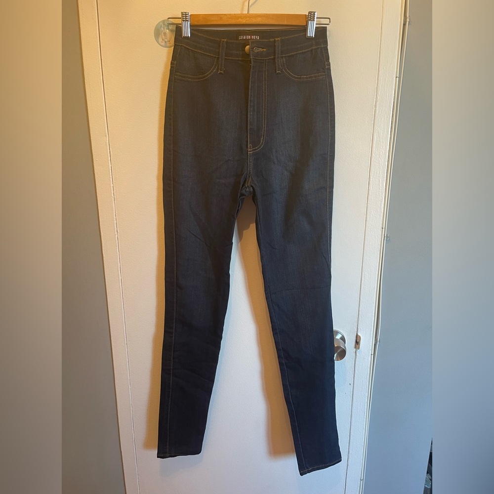 Fashion Nova Jeans Womens Size 7 Skinny Dark Wash Denim with Stretch